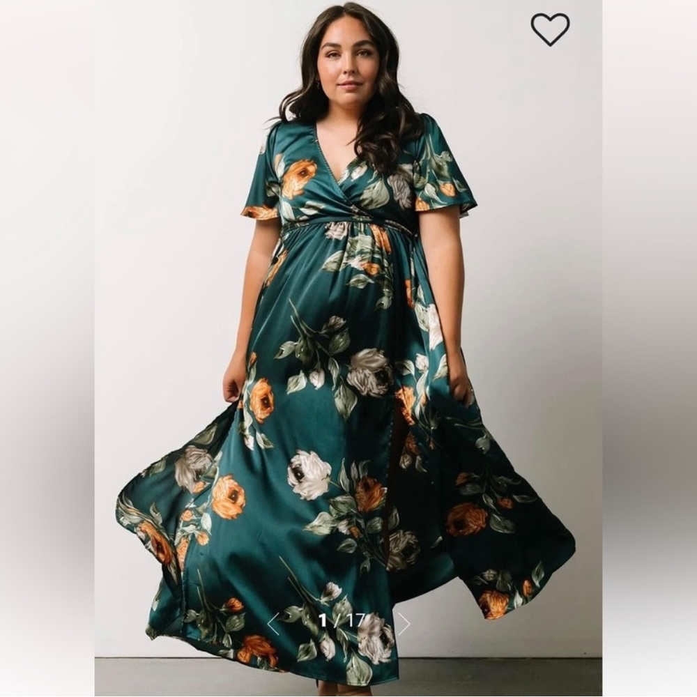 Baltic Born Sicily Satin Maxi Dress Size M